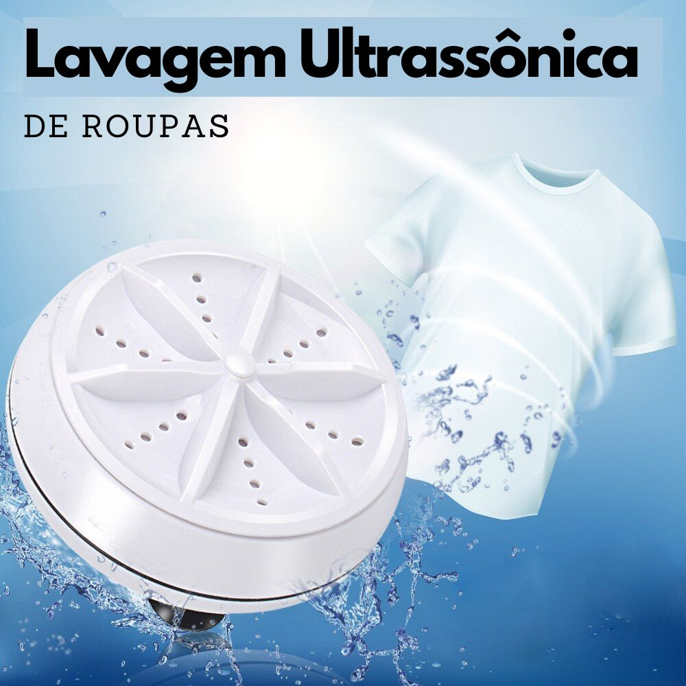 Mini Máquina de Lavar Roupas Panos Portátil Limpeza Ultrassônica Lavanderia Cabo USB