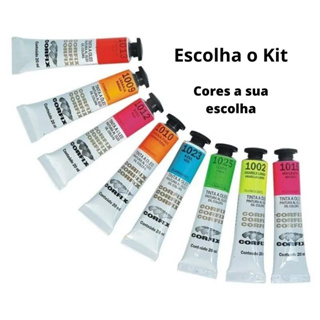Kit Tinta à Óleo para pintura em Tela Corfix Bisnaga 20ml Fluorescente em Oferta na Shopee