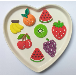 8 Unidades Aplique Emborrachado Salada de Frutas Laços Tiaras Artesanato DIY.
