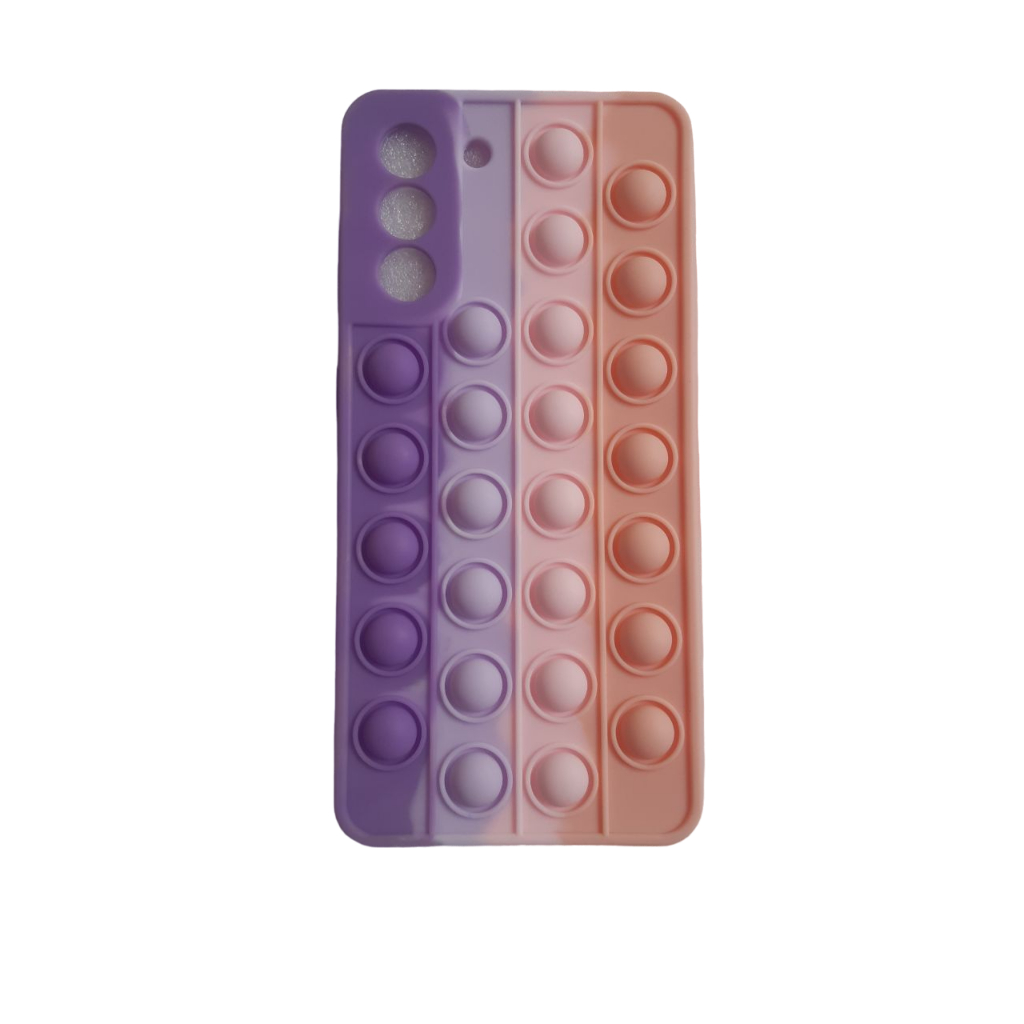 Capa pop it,bolhas, bubble toy, toy Wlxy Bolhas rosa-claro com design Compatível com SAMSUNG S20 FE A12 A12 A52 S21 S21 plus