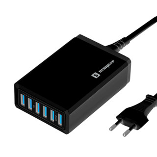 Fonte Carregador Rápido Dock Station 6 Entradas Hub Usb 10A