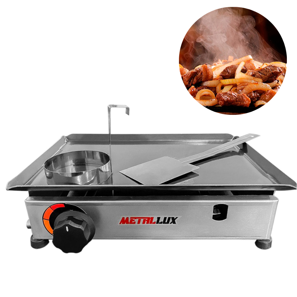 Chapa Chapeira Para Lanches e Porções com Kit