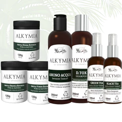 Grandha Alkymia Argila Amino Acqua Detox Tonico para cabelo Chá Verde Green Tea Black Tea - Escolha o Produto