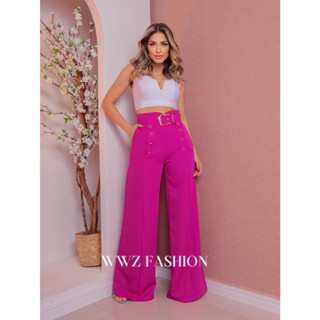 Calça Pantalona Com Cinto 8281