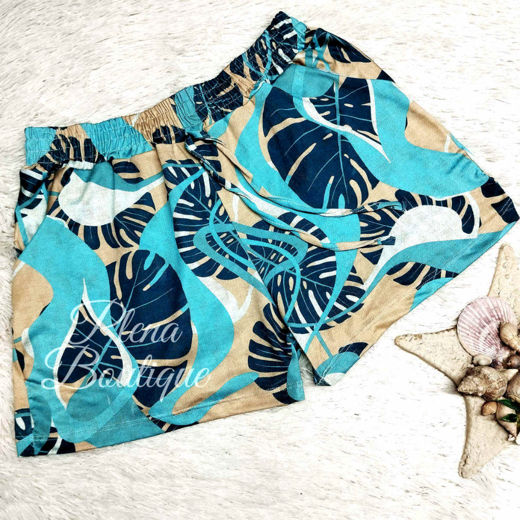 Kit 5 Shorts Feminino Poliéster Premium Casual Tecido Leve Refrescante com Bolso em Oferta na Shopee