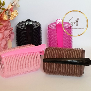 Kit Bob Para Cabelo Auto Aderente Médio 40mm x 60mm + 1 Grampo em Oferta na Shopee