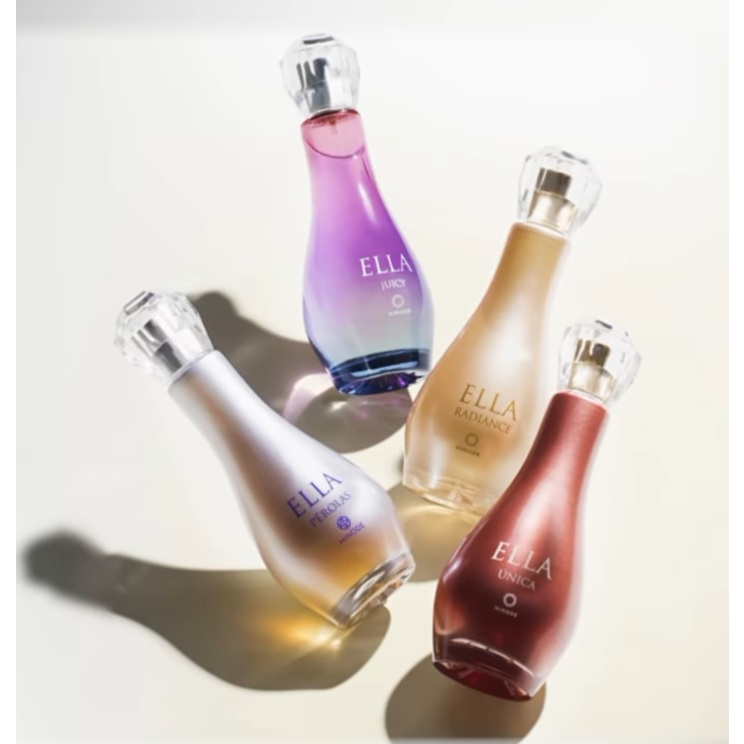Perfume Feminino Linha Ella, Pérolas, Radiance, Ella Aurora, Ella Única e Juicy Hinode 100ml