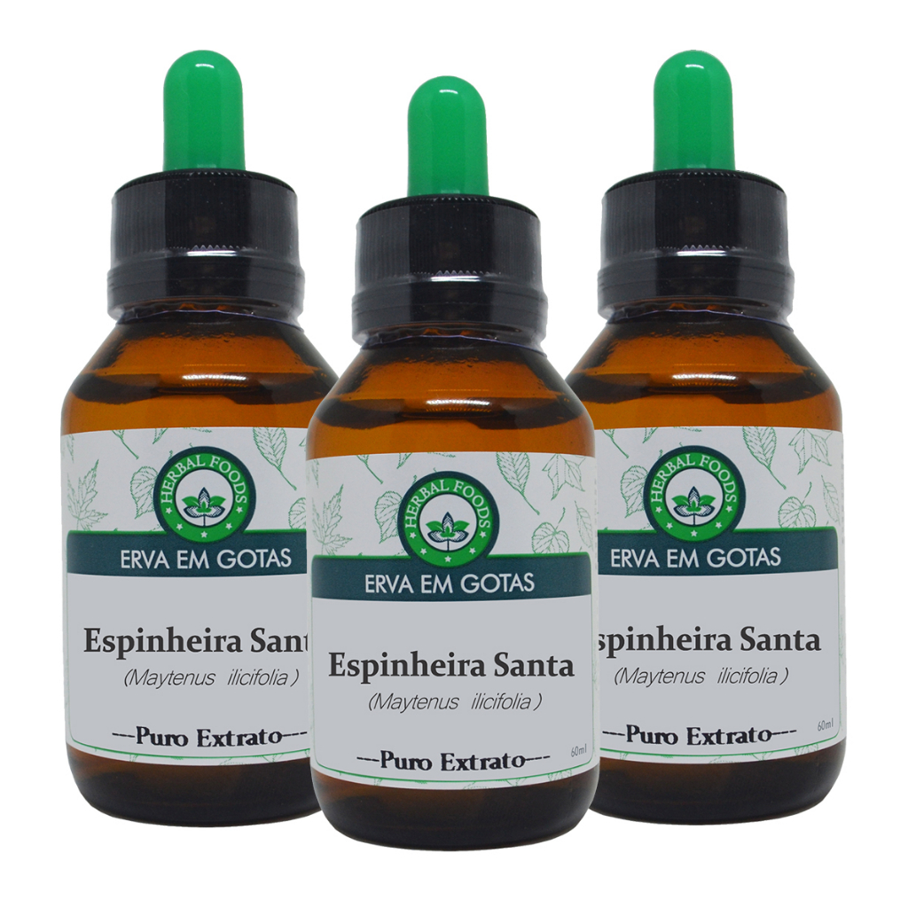 3 Extratos de Espinheira Santa - 60ml