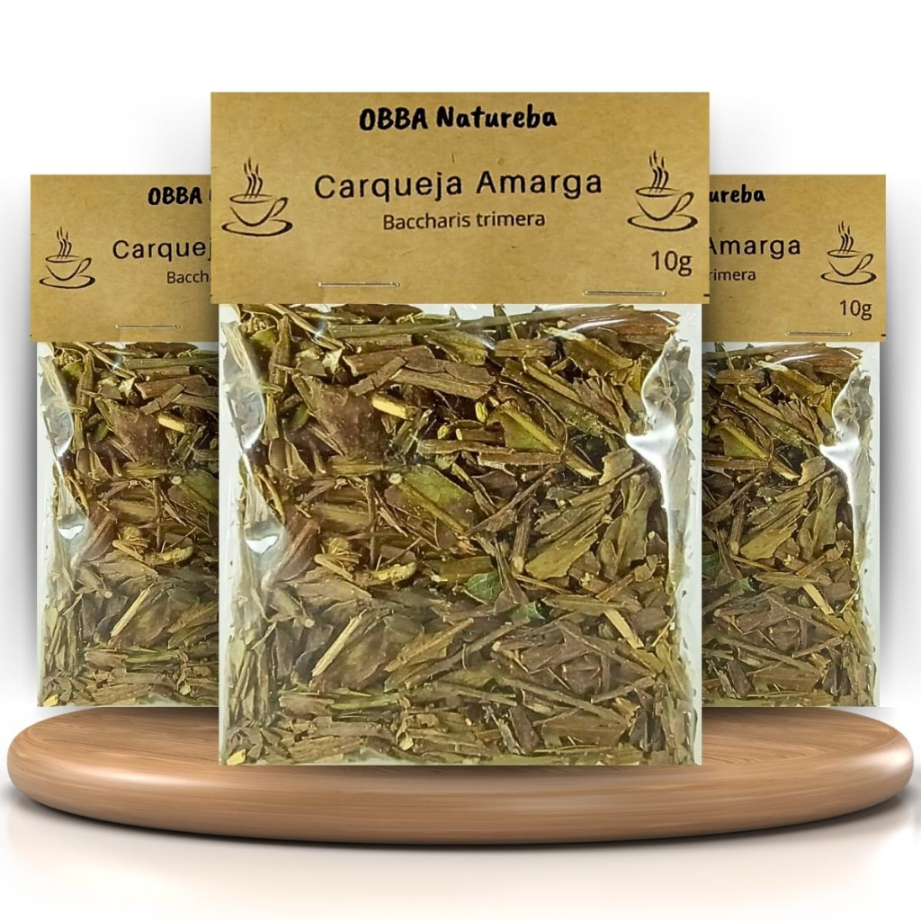 Kit 3 Chás de Carqueja Amarga | Verdadeira Carquejinha | Folhas seca para chá