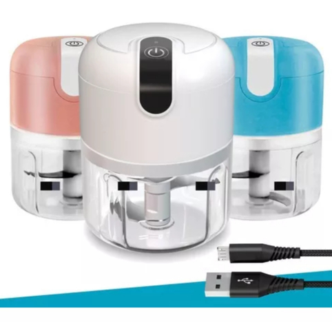 Mini Processador Triturador Sem Fio Elétrico 250ML De Alimentos Para Legumes Alho Gengibre