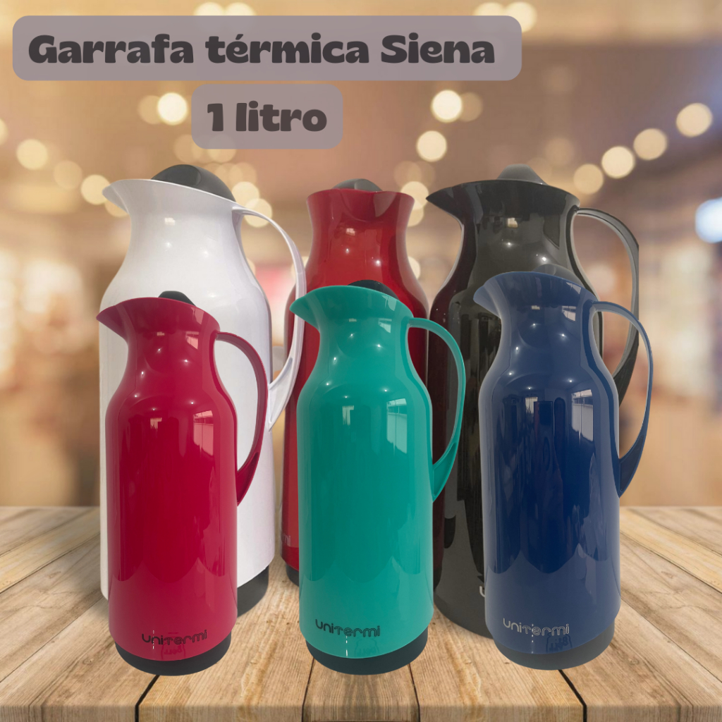 Garrafa Térmica de 1 Litro Siena Unitermi Chá Café Tereré Chimarrão em Oferta na Shopee