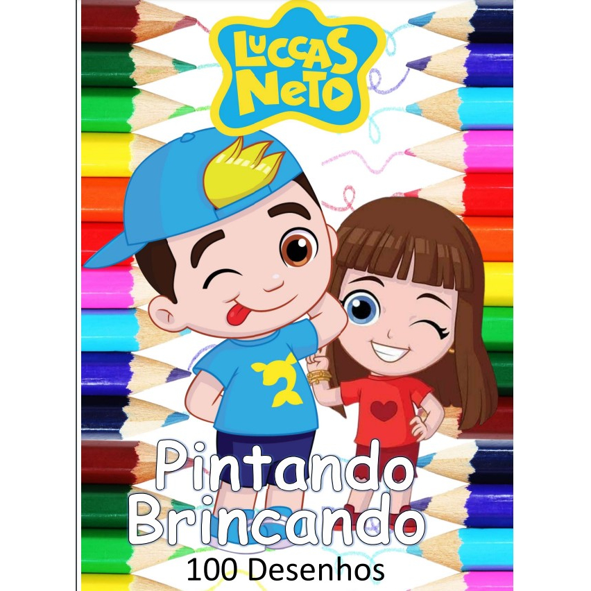 100 Desenhos Para Pintar e Colorir Luccas Neto - Folhas A4 Avulsas! - Folhas A4 Sulfite Avulsas/Soltas