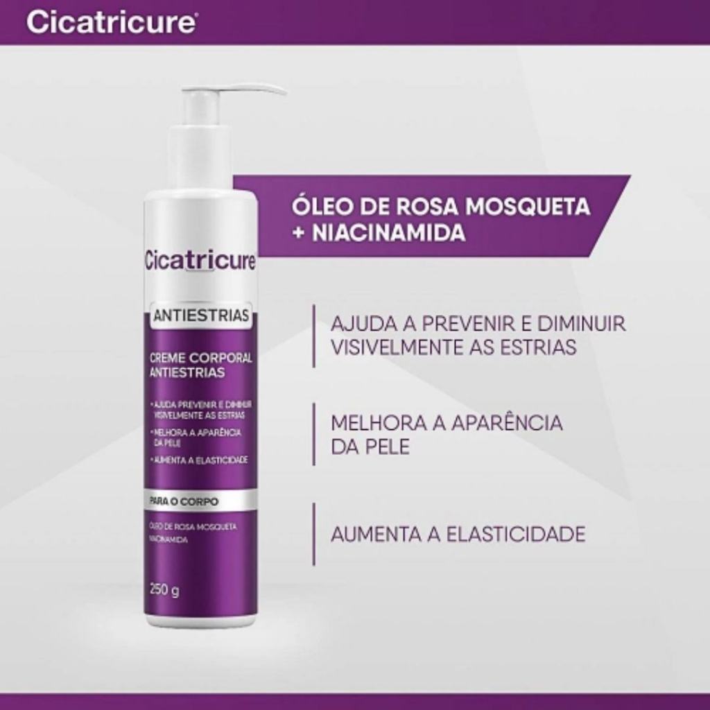 Kit c/ 2 Cicatricure Creme Corporal Antiestrias - 250g