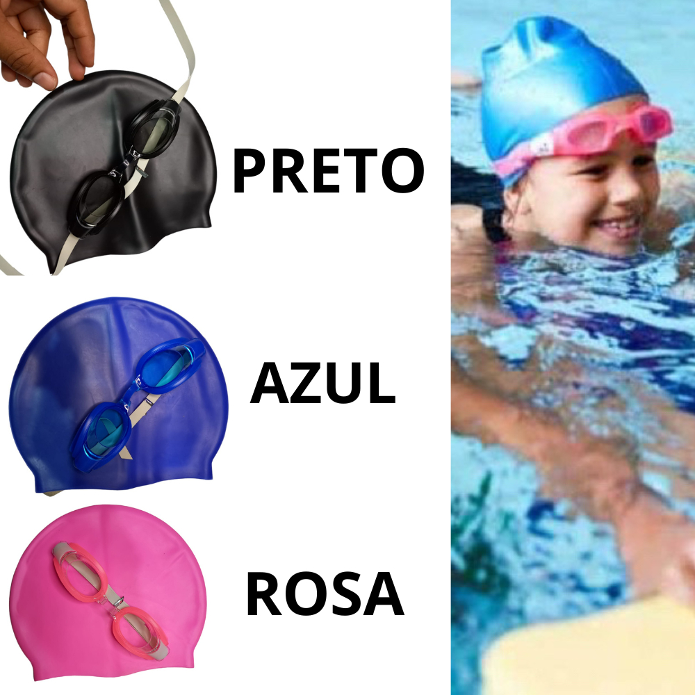 Kit Toca Óculos Natação Infantil Piscina Praia Mergulho