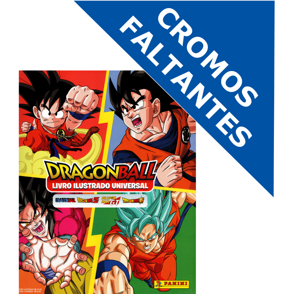 25 figurinhas faltantes panini livro ilustrado dragon ball universal