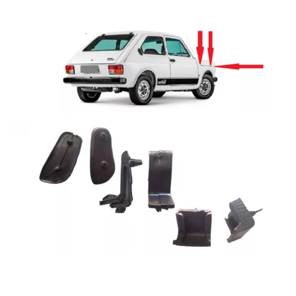 Kit Batente Calço Capo Fiat 147 Spazzio Europa Oggi 6 Peças