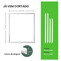 Quarto Bebê Moldura Decoração Kit Fácil Instalação 60x70cm Meu Rodapé