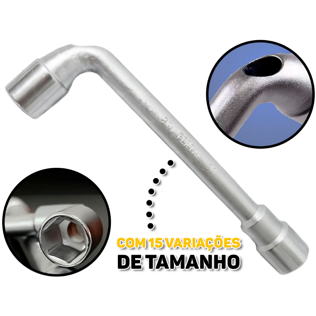 Chave L Com Furo Hexagonal Manutenção Profissional Fertak em Oferta na Shopee