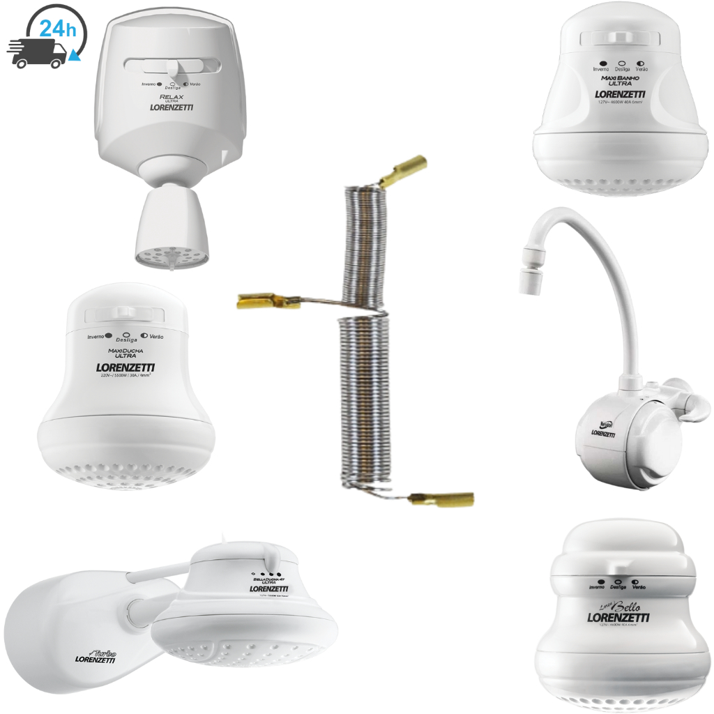 Resistencia Para Chuveiro Torneira Elétrica Lorenzetti Astra Cardal 3 Temperaturas 127v Ou 220v