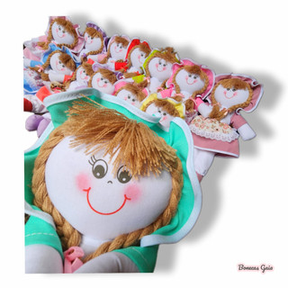 Boneca de Pano Artesanal 35cm kit 14 unidades Bonecas Gaia