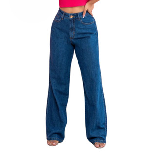 calça wid leg jeans flare pantalona feminina vintage