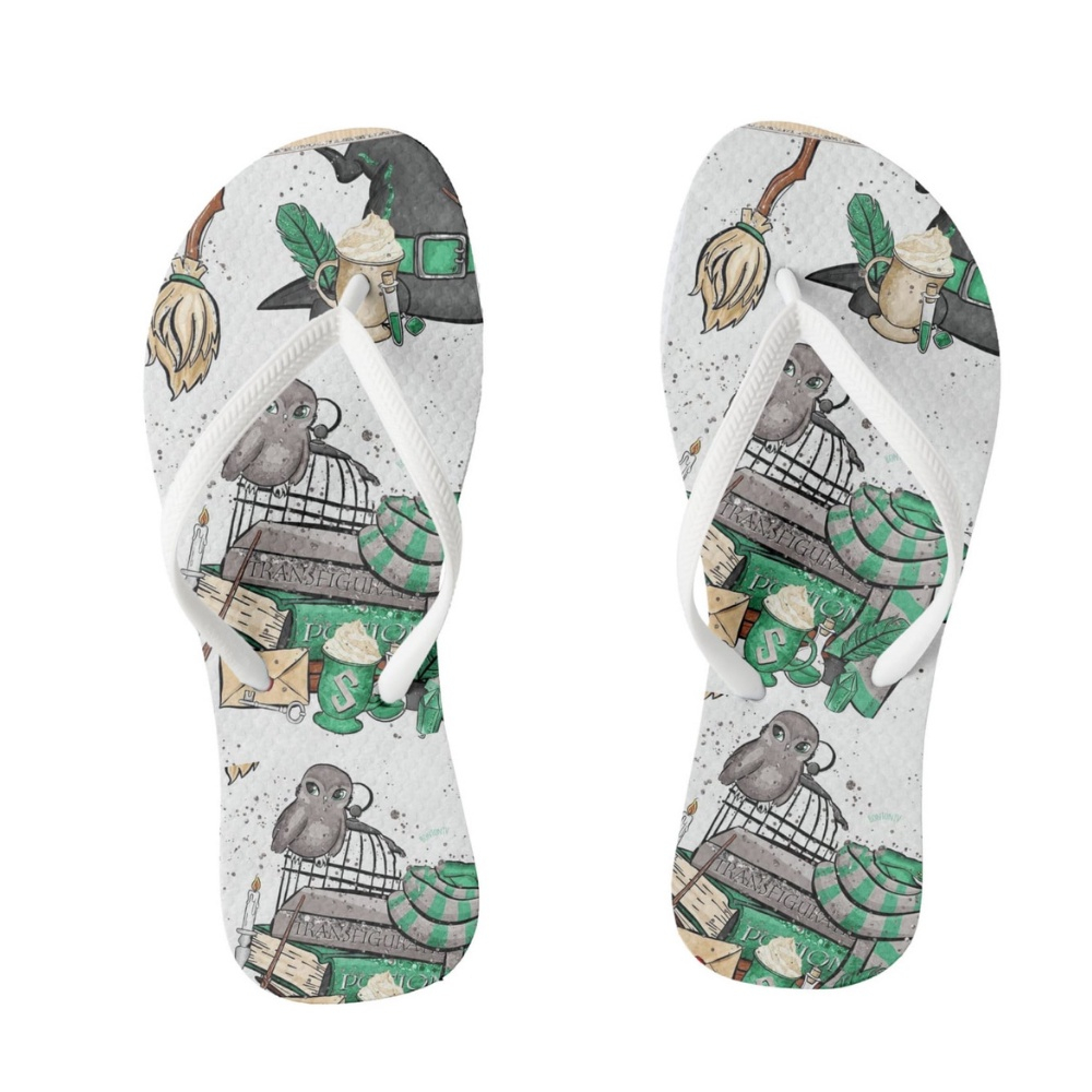 Chinelo Harry Potter Sonserina Casa Verde Sandália Harry Potter