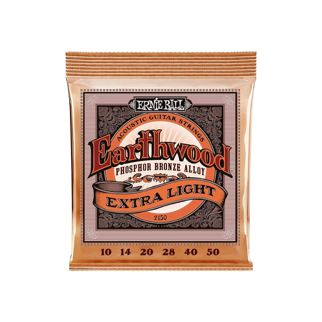 Encordoamento 010-050 Ernie Ball P02150 para Violão Aço, Earthwood Tensão Extra Leve, Phosphor Bronze em Oferta na Shopee