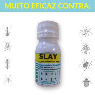 SLAY Concentrado - Mata Barata Cupim Percevejo de Cama Mosca Mosquito - Diluir em 1L D