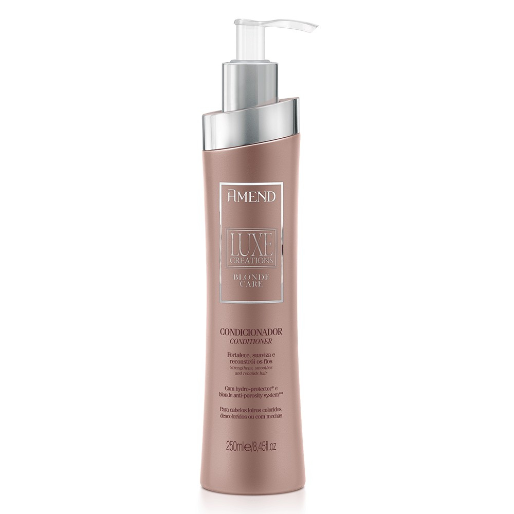 AMEND  CONDICIONADOR LUXE CREATIONS BLONDE CARE 250ML em Oferta na Shopee