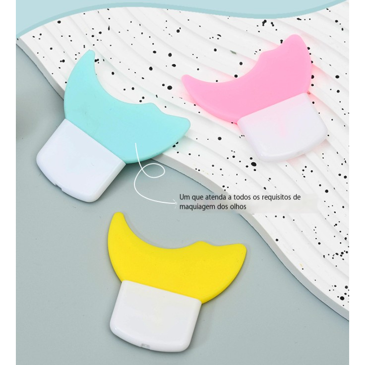 Espátula Molde Asa de Silicone Protetor Máscara de Cílios e Molde para Delineador Multifunções alicebijou