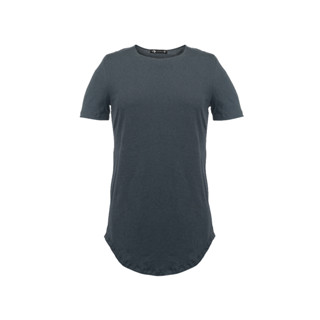 Camiseta Masculina Longline Lisa Basica Slim Fit Sem Estampa Algodão Premium