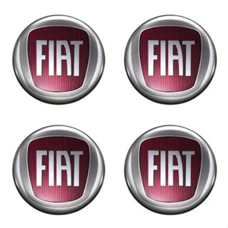 4 Emblemas 48mm Rodas Calotas Azul/Vermelho/Preto Compativel com Argo Stilo Palio Mobi em Oferta na Shopee