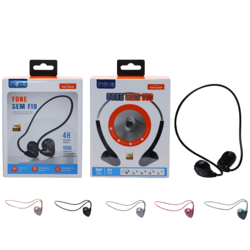 Fone de Ouvido Bluetooth Sem Fio Tws Esporte Corrida Ciclismo Inova — R$ 54,99 em Shopee