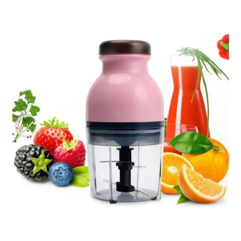 Processador de alimentos elétrico 600ml Cortador Triturador moedor de carne alho Legumes Frutas 110V