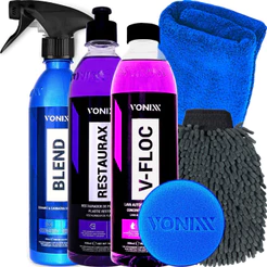 Kit Lavagem Automotiva Shampoo V-Floc Blend Restaurax Vonixx