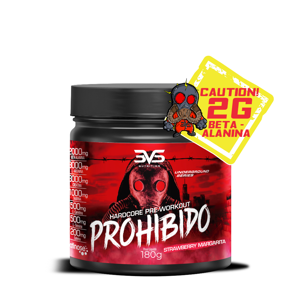 Prohibido Pré treino com Beta Alanina 180g - 3VS Nutrition