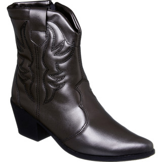 Bota Texana Country Bico Fino Salto Baixo Cano Medio Curto