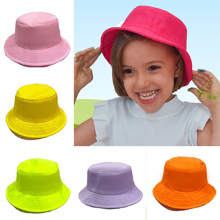 Bucket Infantil de 1-10 anos Chapéu masculino Boné Feminino aba reta verão moda INFANTIL praia liso