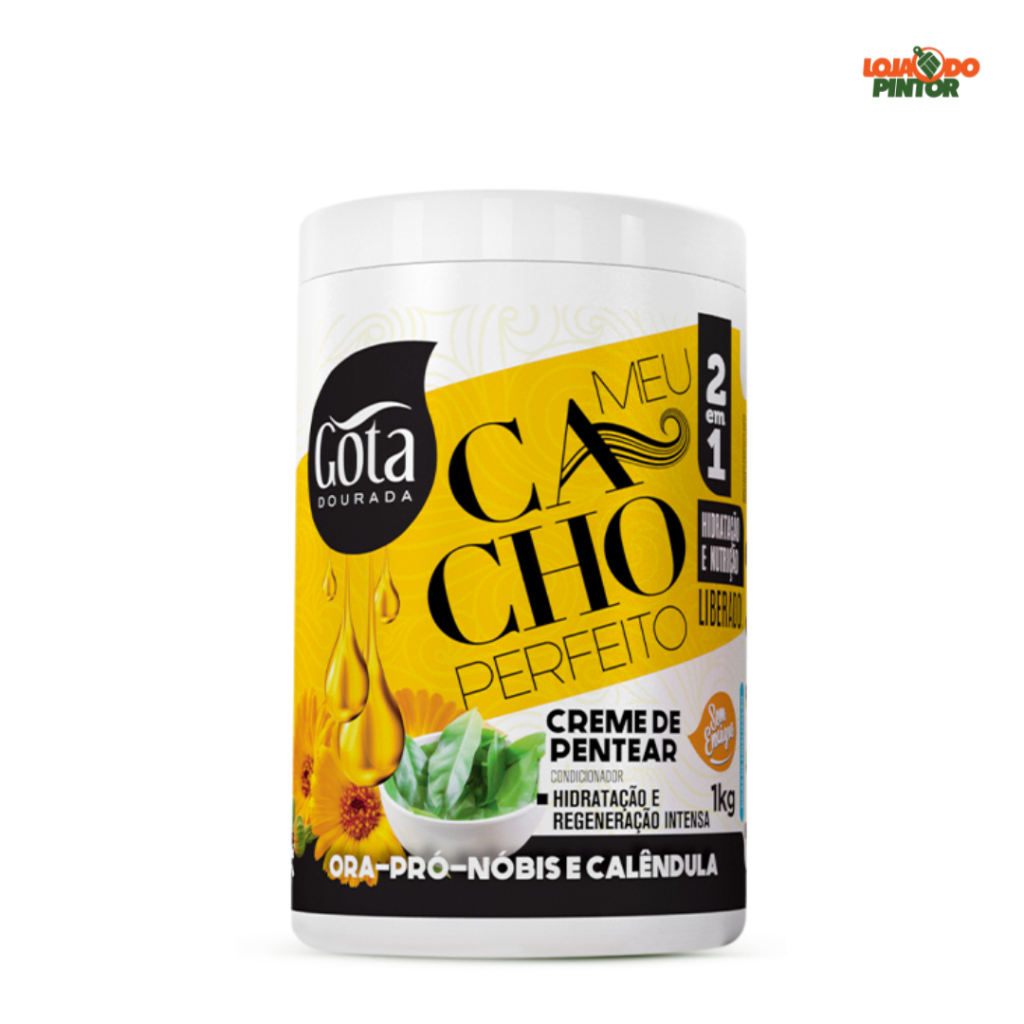 Creme de Pentear Meu Cacho Perfeito 1kg Gota Dourada em Oferta na Shopee