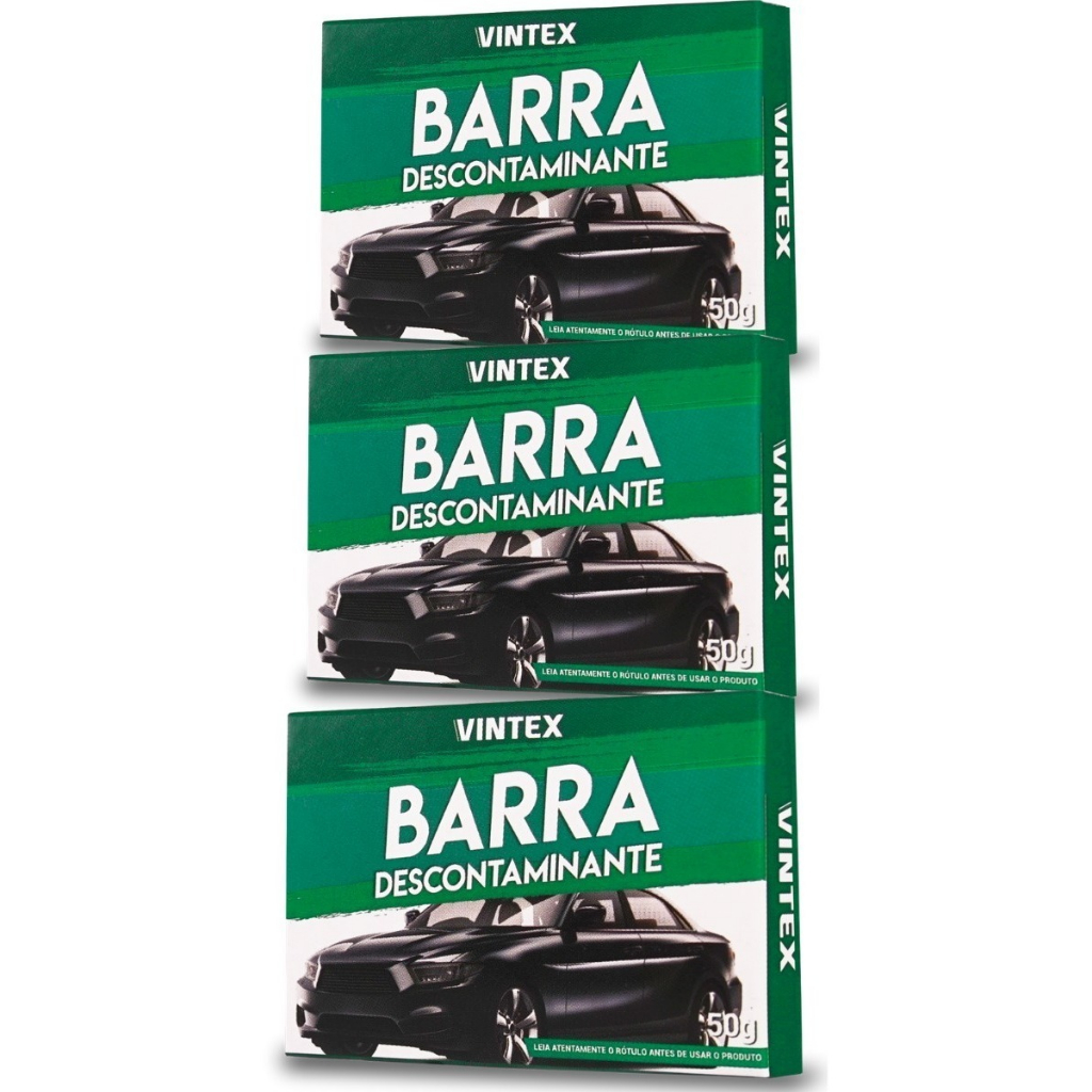 Kit 3 Clay Bar Vonixx Massa Limpadora Automotiva V Bar 50g
