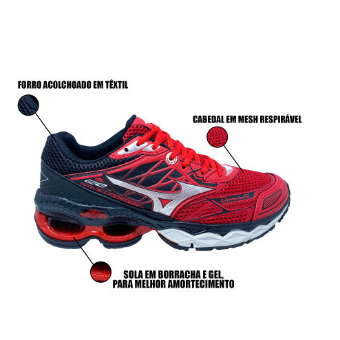 tenis masculino esportivo prophecy wave creation 20 leve confortavel para academia correr water glock kenner