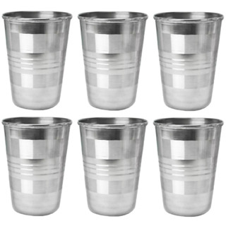 Kit Jogo Conjunto 3 Copos Inox 390ml Resistente - Yazi