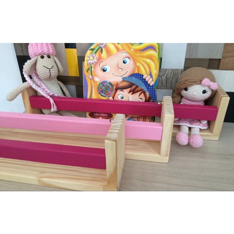 Kit 3 Prateleiras Decorativa Organizadora Livros,Bonecas.. em Oferta na Shopee