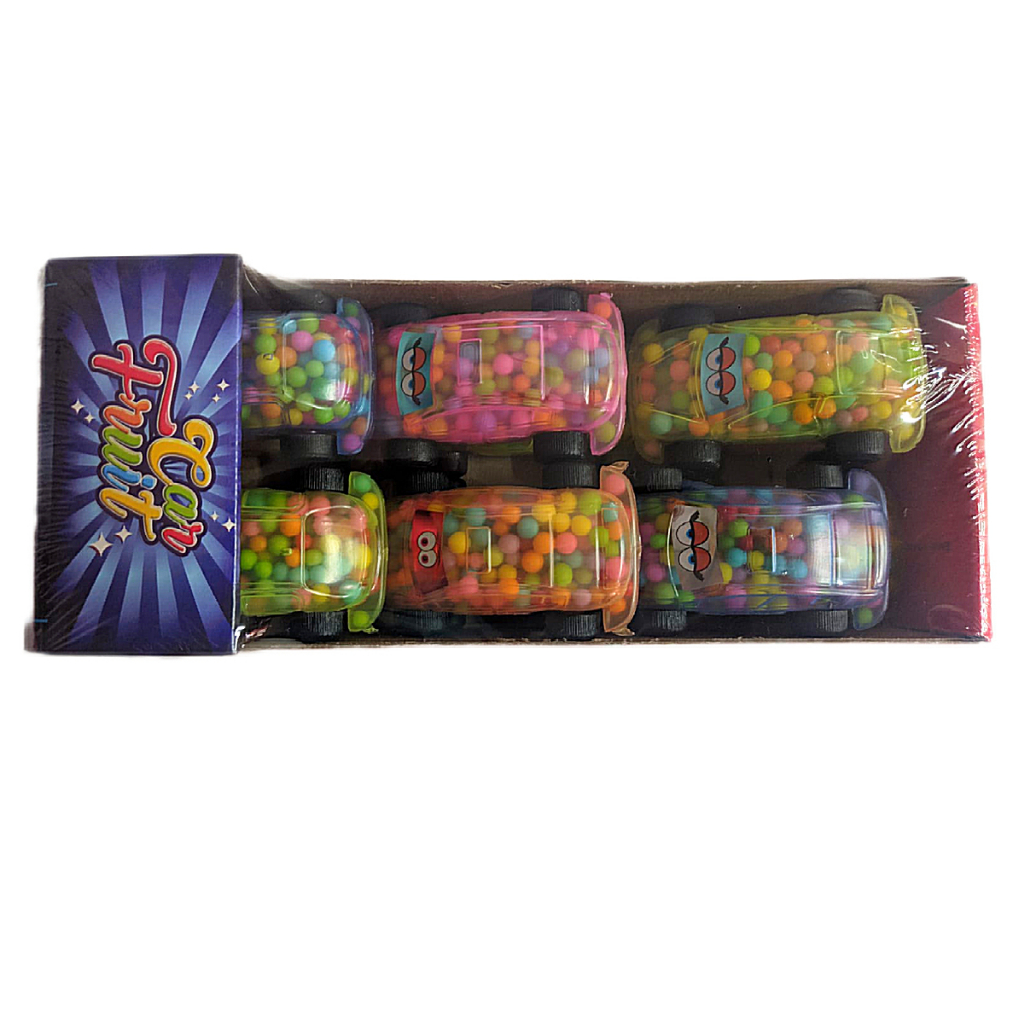 Brinquedo Mini Carro Carros Carrinhos Com Balinhas Doces Lembrancinhas Car Fruit Docinhos - 12 Unidades