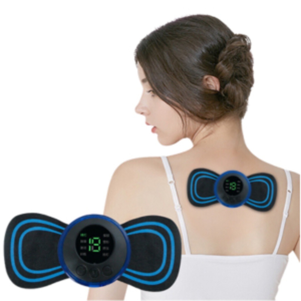 Mini Massageador Elétrico Portátil Cervical EMS Alivia Dores Corpo Pescoço