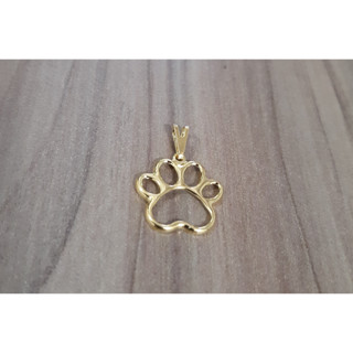 Pingente Patinha de Cachorro Folheado Ouro 18k