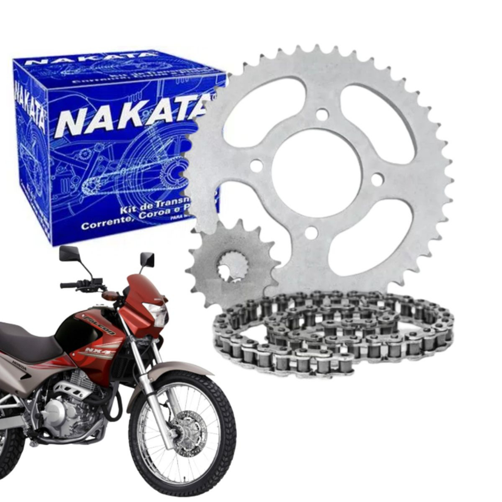 Kit Relação Tração Transmissão Nx 400 Falcon 2000 à 2015 Original Nakata