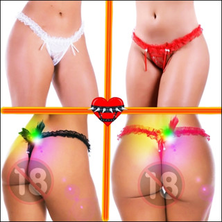 Tanga Pisca Pisca de Led Sexy Sensual com Renda Lingerie Sexy Erótica