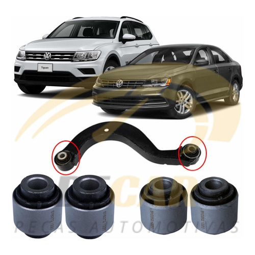 Kit Bucha Boomerang Traseiro Jetta Tiguan Golf Passat Q3