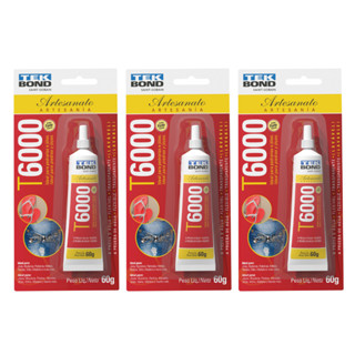 Kit 3 Cola Permanente T6000 60G - Tekbond